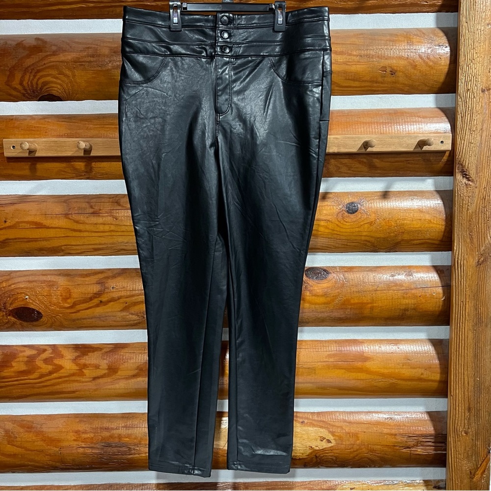 BBJ Los Angeles‎ Black Faux Leather Pants
